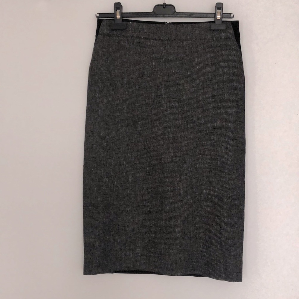 DKNY black and tweed pencil skirt